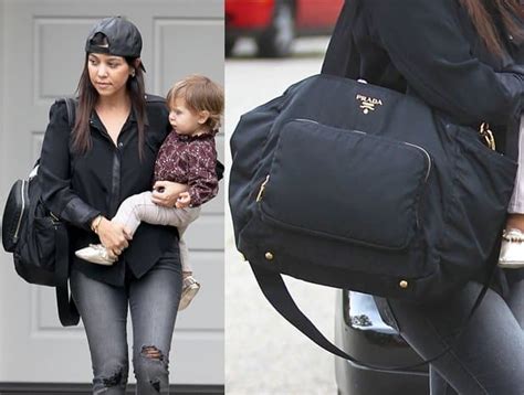 prada diaper bag kourtney kardashian|20 Designer Diaper Bags for the Stylish Mom .